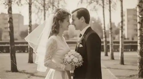 Stare zdjęcie ślubne