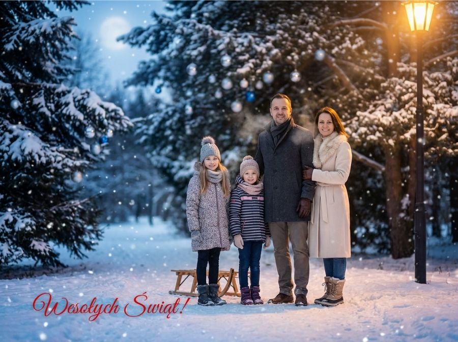 Twoje zdjęcie jako Kartka i Życzenia Świąteczne