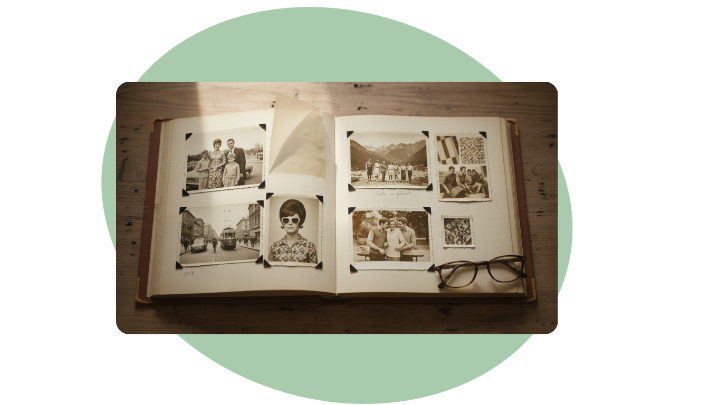 Album ze starymi fotografiami