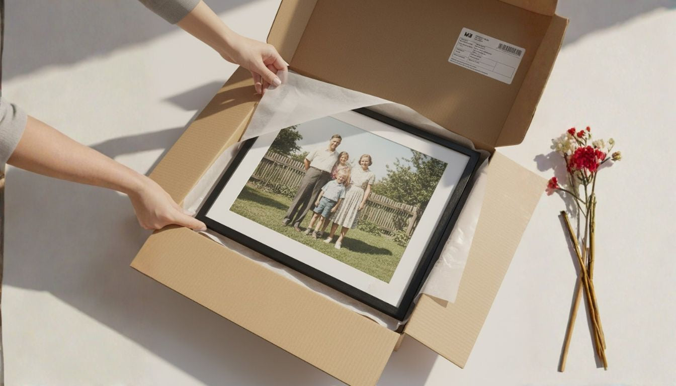 Wydruk odnowionego zdjęcia – A3 w ramce